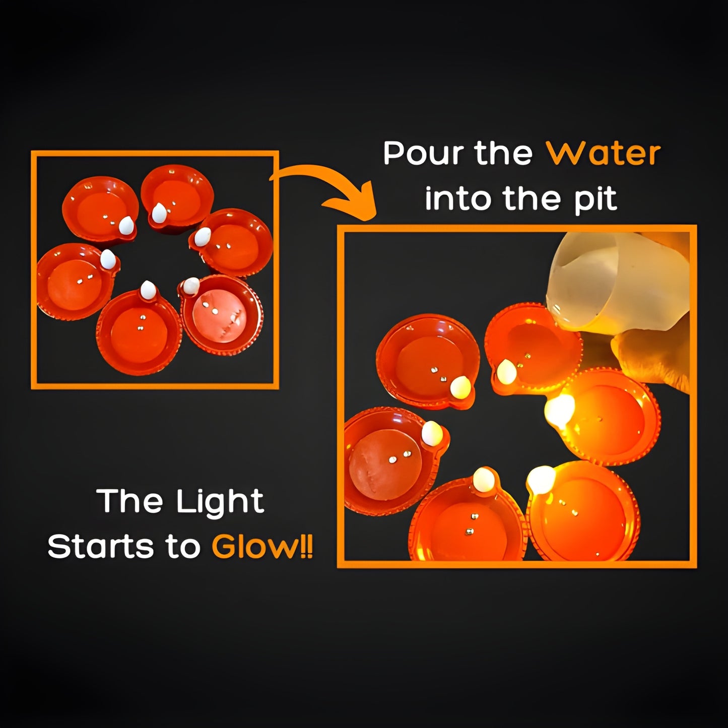 Magical Water Diya - Pack of 12