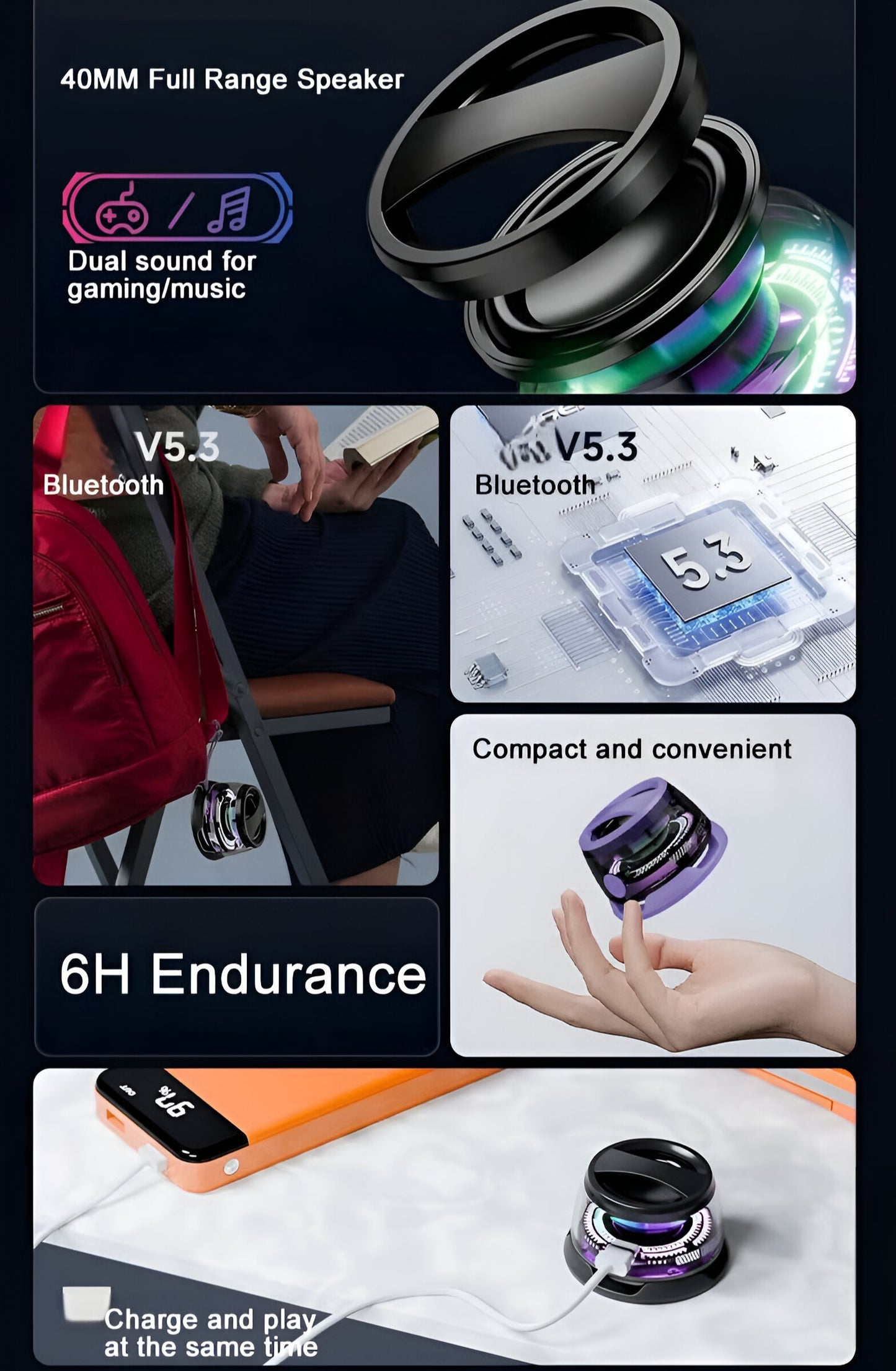 Magnetic Bluetooth Speaker